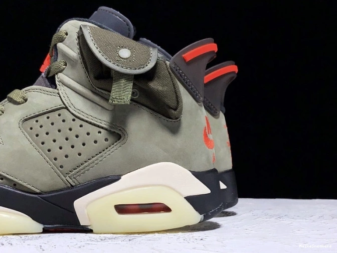 MaikeSneakers Scott CN1084-200 6 Medium Travis Olive x Jordan Air 0714